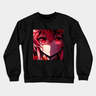 Anime Eyes - Red Sad Eyes Crewneck Sweatshirt